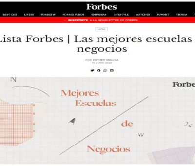 La Lista Forbes de Mejores escuelas de Negocio elige dos programas de Spain Business School