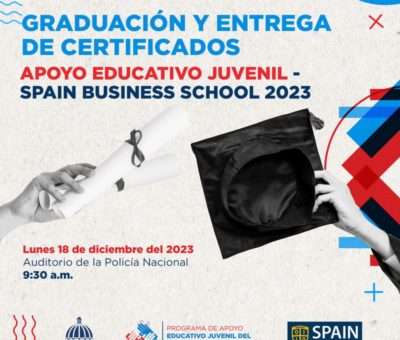 800 jóvenes dominicanos, becados por el Ministerio de la Juventud y Spain Business School, se gradúan este lunes en Marketing Digital
